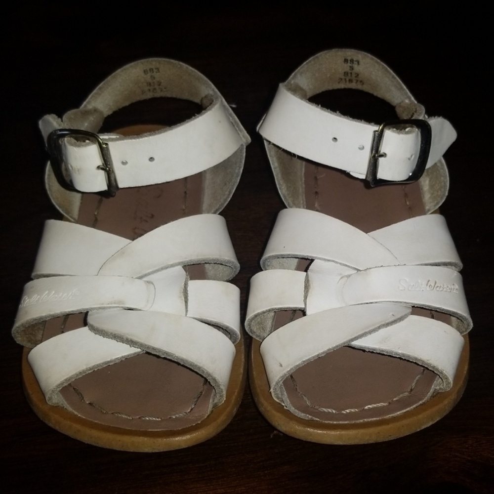 White Saltwater sandals